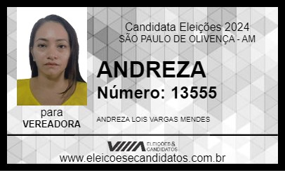 Candidato ANDREZA 2024 - SÃO PAULO DE OLIVENÇA - Eleições