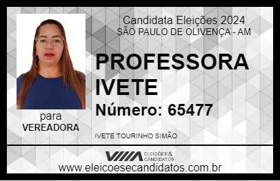 Candidato PROFESSORA IVETE 2024 - SÃO PAULO DE OLIVENÇA - Eleições