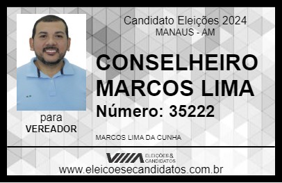 Candidato CONSELHEIRO MARCOS LIMA 2024 - MANAUS - Eleições