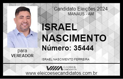 Candidato ISRAEL NASCIMENTO 2024 - MANAUS - Eleições