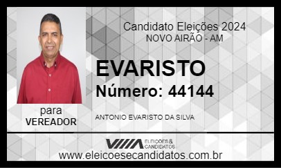 Candidato EVARISTO 2024 - NOVO AIRÃO - Eleições