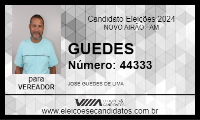 Candidato GUEDES 2024 - NOVO AIRÃO - Eleições