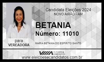 Candidato BETANIA 2024 - NOVO AIRÃO - Eleições