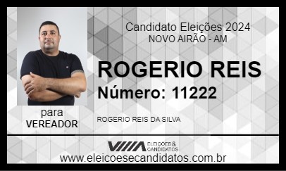 Candidato ROGERIO REIS 2024 - NOVO AIRÃO - Eleições