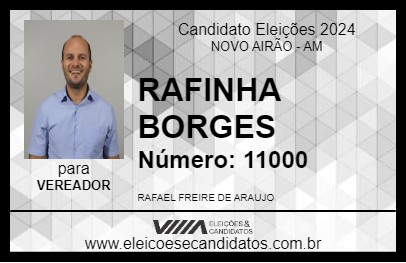 Candidato RAFINHA BORGES 2024 - NOVO AIRÃO - Eleições