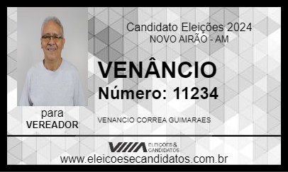 Candidato VENÂNCIO 2024 - NOVO AIRÃO - Eleições