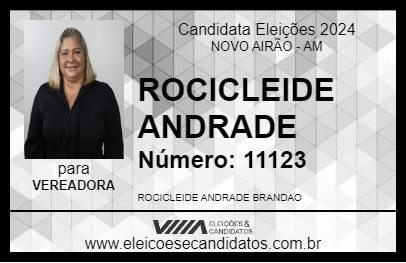 Candidato ROCICLEIDE ANDRADE 2024 - NOVO AIRÃO - Eleições