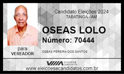 Candidato OSEAS LOLO 2024 - TABATINGA - Eleições