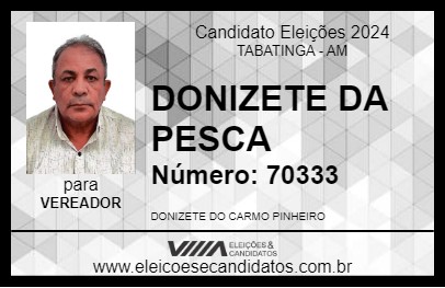 Candidato DONIZETE DA PESCA 2024 - TABATINGA - Eleições