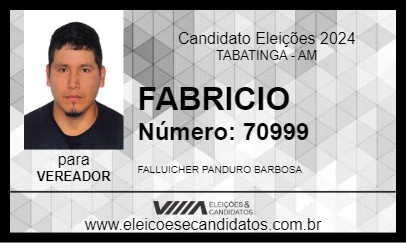 Candidato FABRICIO 2024 - TABATINGA - Eleições