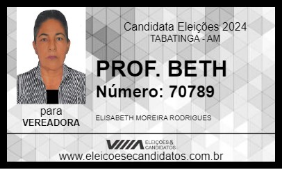 Candidato PROF. BETH 2024 - TABATINGA - Eleições