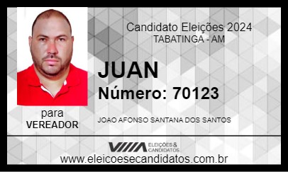 Candidato JUAN 2024 - TABATINGA - Eleições