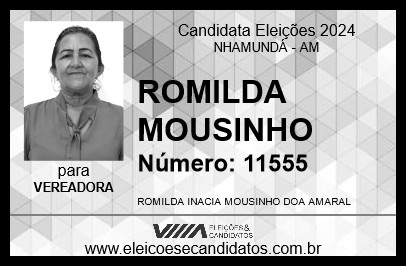 Candidato ROMILDA MOUSINHO 2024 - NHAMUNDÁ - Eleições