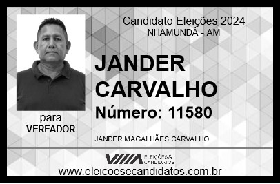 Candidato JANDER CARVALHO 2024 - NHAMUNDÁ - Eleições