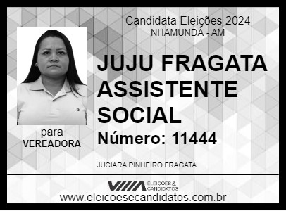 Candidato JUJU FRAGATA ASSISTENTE SOCIAL 2024 - NHAMUNDÁ - Eleições