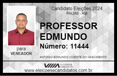 Candidato PROFESSOR EDMUNDO 2024 - PAUINI - Eleições