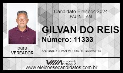 Candidato GILVAN DO REIS 2024 - PAUINI - Eleições