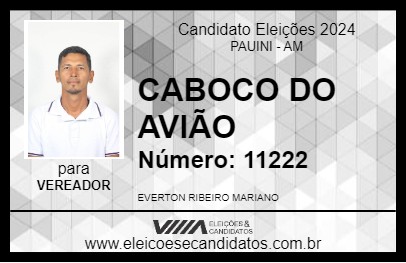 Candidato CABOCO DO AVIÃO 2024 - PAUINI - Eleições