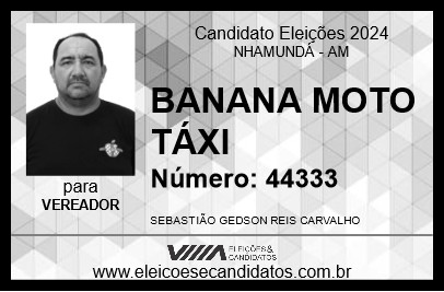 Candidato BANANA MOTO TÁXI 2024 - NHAMUNDÁ - Eleições