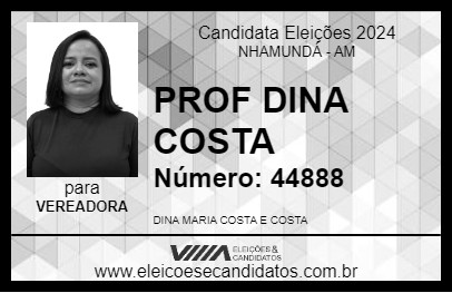 Candidato PROF DINA COSTA 2024 - NHAMUNDÁ - Eleições