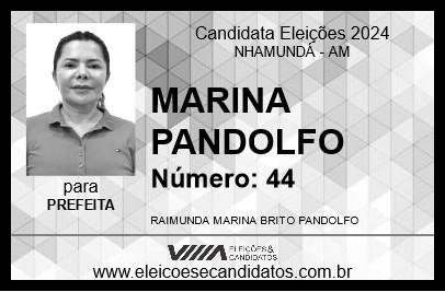 Candidato MARINA PANDOLFO 2024 - NHAMUNDÁ - Eleições