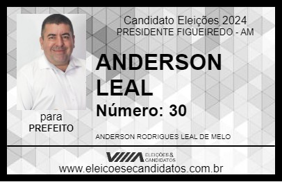 Candidato ANDERSON LEAL 2024 - PRESIDENTE FIGUEIREDO - Eleições