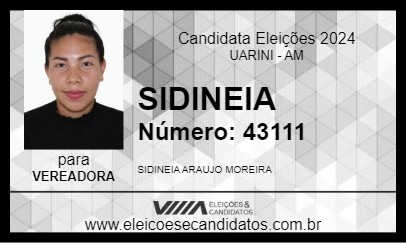 Candidato SIDINEIA 2024 - UARINI - Eleições