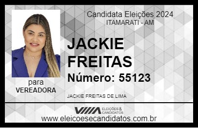 Candidato JACKIE FREITAS 2024 - ITAMARATI - Eleições