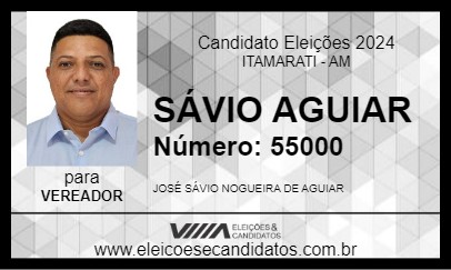 Candidato SÁVIO AGUIAR 2024 - ITAMARATI - Eleições