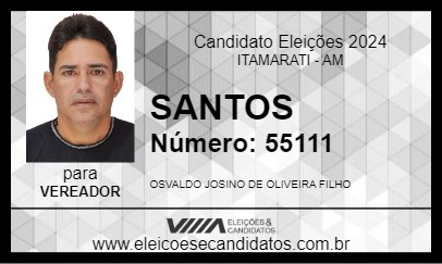 Candidato SANTOS 2024 - ITAMARATI - Eleições