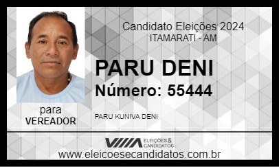 Candidato PARU DENI 2024 - ITAMARATI - Eleições