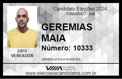 Candidato GEREMIAS MAIA 2024 - ITAMARATI - Eleições