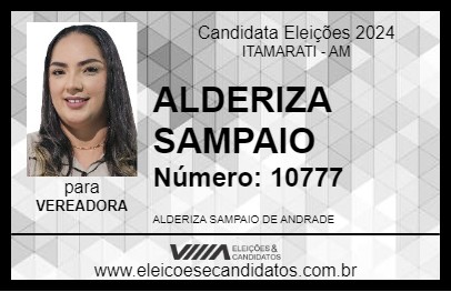 Candidato ALDERIZA SAMPAIO 2024 - ITAMARATI - Eleições