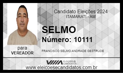 Candidato SELMO 2024 - ITAMARATI - Eleições