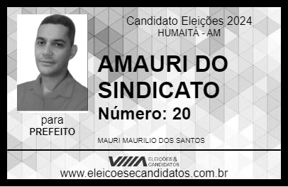 Candidato AMAURI DO SINDICATO 2024 - HUMAITÁ - Eleições