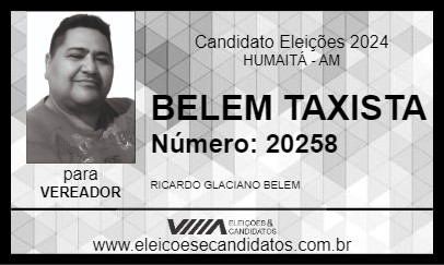 Candidato BELEM TAXISTA 2024 - HUMAITÁ - Eleições