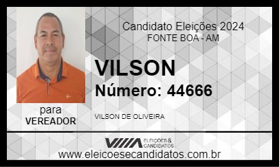 Candidato VILSON 2024 - FONTE BOA - Eleições