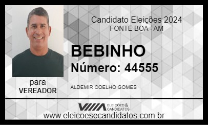 Candidato BEBINHO 2024 - FONTE BOA - Eleições