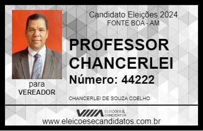 Candidato PROFESSOR CHANCERLEI 2024 - FONTE BOA - Eleições