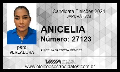 Candidato ANICELIA 2024 - JAPURÁ - Eleições