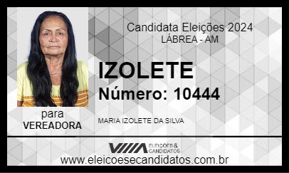 Candidato IZOLETE 2024 - LÁBREA - Eleições