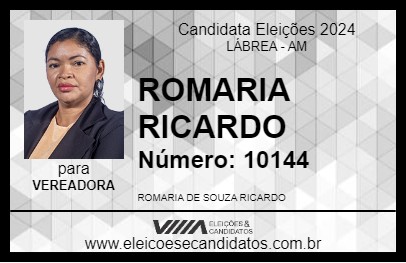 Candidato ROMARIA RICARDO 2024 - LÁBREA - Eleições