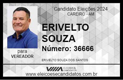 Candidato ERIVELTO SOUZA 2024 - CAREIRO - Eleições