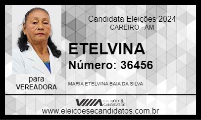 Candidato ETELVINA 2024 - CAREIRO - Eleições