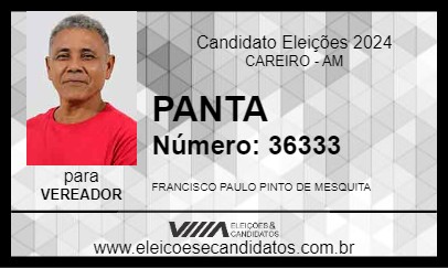 Candidato PANTA 2024 - CAREIRO - Eleições