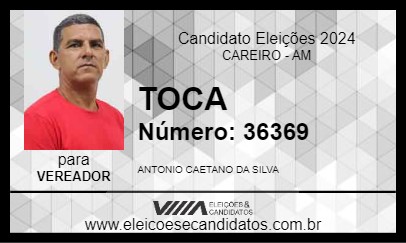 Candidato TOCA 2024 - CAREIRO - Eleições