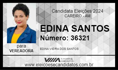 Candidato EDINA SANTOS 2024 - CAREIRO - Eleições