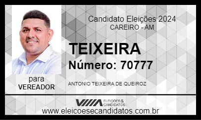 Candidato TEIXEIRA 2024 - CAREIRO - Eleições