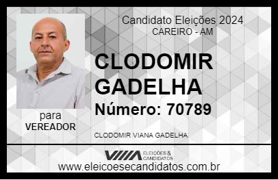 Candidato CLODOMIR GADELHA 2024 - CAREIRO - Eleições