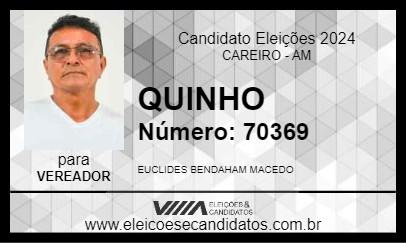 Candidato QUINHO 2024 - CAREIRO - Eleições